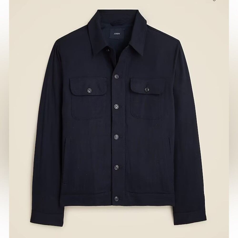 J Crew Men’s Campus jacket viscose linen blend size medium preppy academia 90s